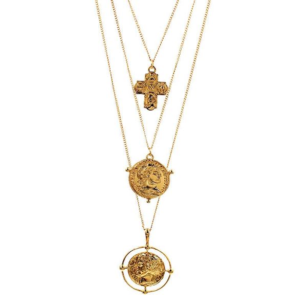 pendant necklaces bt-n30987/tracysger /roman head coin cross gold retro portrait figure layer necklace, Silver
pendant necklaces bt-n30987/tracysger /roman head coin cross gold retro portrait figure layer necklace, Silver