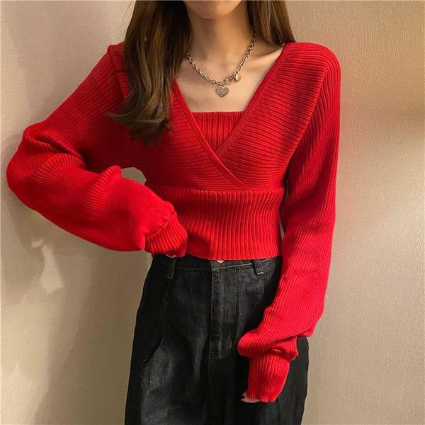 women's sweaters jumpers autumn v neck long sleeve white fake two pieces crop pull femme korean chic retro all-match solid, White;black
women's sweaters jumpers autumn v neck long sleeve white fake two pieces crop pull femme korean chic retro all-match solid, White;black