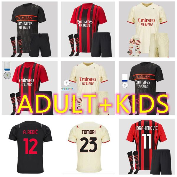 21 22 ac milan soccer jerseys 2021 zlatan ibrahimovic footballs shirt rebic maillot de foot bennacer romagnoli kids+kit theo r.leao suso uni, Black;yellow
21 22 ac milan soccer jerseys 2021 zlatan ibrahimovic footballs shirt rebic maillot de foot bennacer romagnoli kids+kit theo r.leao suso uni, Black;yellow