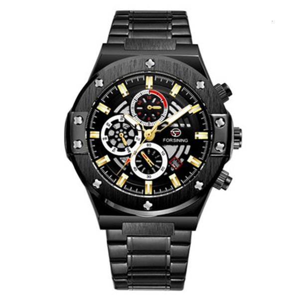 men fashion steel belt automatic mechanical clock six pin lighting, Slivery;brown
men fashion steel belt automatic mechanical clock six pin lighting, Slivery;brown