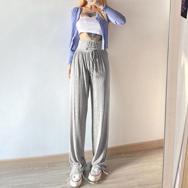 women's pants & capris trouser wide leg autumn high-waisted straps wild wide-leg casual trousers loose 2021, Black;white
women's pants & capris trouser wide leg autumn high-waisted straps wild wide-leg casual trousers loose 2021, Black;white