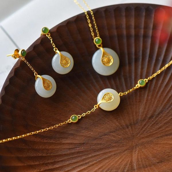 earrings & necklace chinese style exquisite jewelry set luxury opening ring vintage enamel, Silver
earrings & necklace chinese style exquisite jewelry set luxury opening ring vintage enamel, Silver