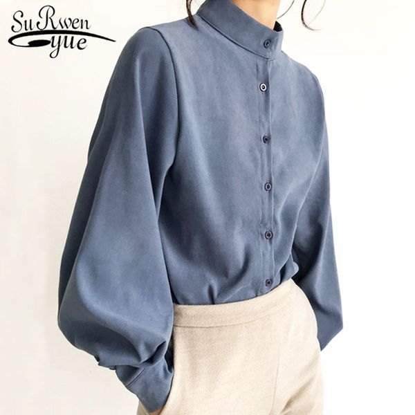 lantern long sleeve women shirts spring fashion womens and blouses solid color stand collar office lady style blouse 2516 210417, White
lantern long sleeve women shirts spring fashion womens and blouses solid color stand collar office lady style blouse 2516 210417, White