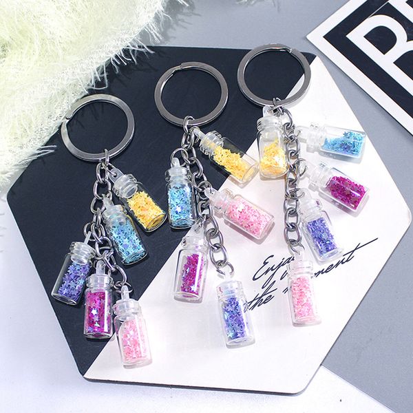 fashion star drift bottle pendant keychain for women cute tassle car key ring holder colorful key chains charm bag jewelry gifts, Slivery;golden
fashion star drift bottle pendant keychain for women cute tassle car key ring holder colorful key chains charm bag jewelry gifts, Slivery;golden