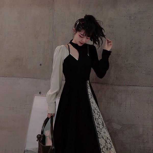 casual dresses ins goth black dress gothic high waist long sleeve vintage lolita elegant party night slit female outwears princess pari, Black;gray
casual dresses ins goth black dress gothic high waist long sleeve vintage lolita elegant party night slit female outwears princess pari, Black;gray