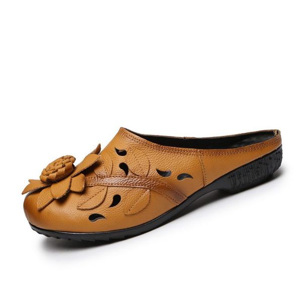 slippers women retro flower sandals 2021 summer hollow cow leather shoes round head soft bottom fashion woman, Black
slippers women retro flower sandals 2021 summer hollow cow leather shoes round head soft bottom fashion woman, Black