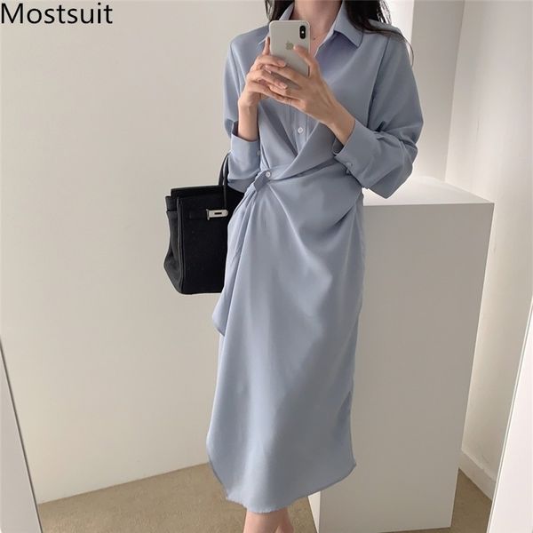 autumn blue korean asymmetrical shirt dress women long sleeve turn-down collar stylish dresses fashion female vestidos 210518, Black;gray
autumn blue korean asymmetrical shirt dress women long sleeve turn-down collar stylish dresses fashion female vestidos 210518, Black;gray