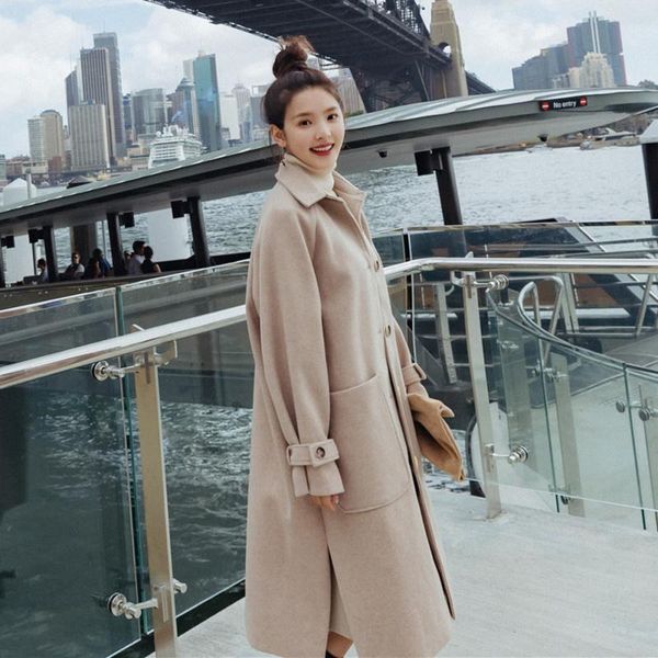 women's wool & blends cmaz overcoat mid-length 2021 autumn and winter korean, Black
women's wool & blends cmaz overcoat mid-length 2021 autumn and winter korean, Black