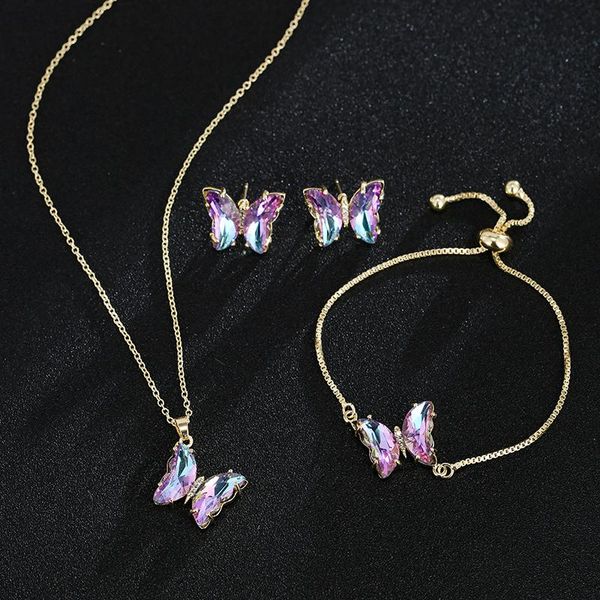 earrings & necklace stylish colorful butterfly necklaces for women crystal pendant chain set korean style fashion party jewelry, Silver
earrings & necklace stylish colorful butterfly necklaces for women crystal pendant chain set korean style fashion party jewelry, Silver