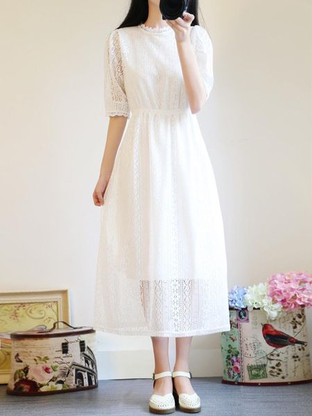 paris girl summer women white lace long dress korean chic sweet up slim vestido longo half sleeve elegant preppy midi casual dresses, Black;gray
paris girl summer women white lace long dress korean chic sweet up slim vestido longo half sleeve elegant preppy midi casual dresses, Black;gray