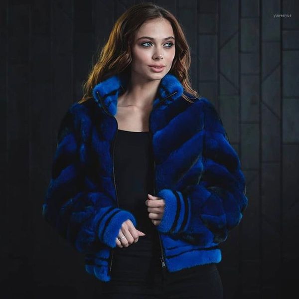 women's fur & faux women coat rex jacket with mink cuffs and collar 2021 arrival, Black
women's fur & faux women coat rex jacket with mink cuffs and collar 2021 arrival, Black
