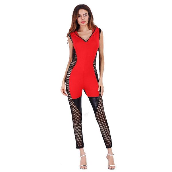 women's jumpsuits & rompers 2021 the summer v-neck hollow out patchwork bodycon leather pants hoodie, Black;white
women's jumpsuits & rompers 2021 the summer v-neck hollow out patchwork bodycon leather pants hoodie, Black;white