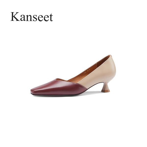 kanseet 2021 women pumps spring autumn genuine leather fashion handmade square toes shallow mouth mixed colors mid heels dress shoes, Black
kanseet 2021 women pumps spring autumn genuine leather fashion handmade square toes shallow mouth mixed colors mid heels dress shoes, Black