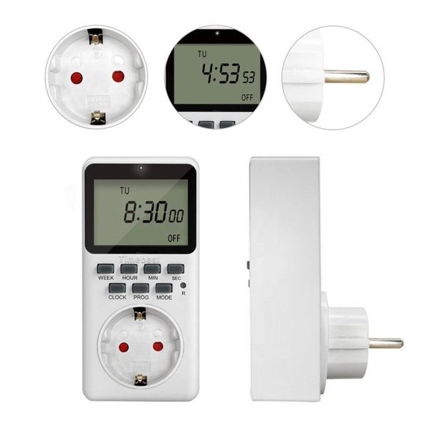 timers eu uk us fr th plug digital weekly programmable electrical wall plug-in power socket timer switch outlet time clock 220v 110v ac
timers eu uk us fr th plug digital weekly programmable electrical wall plug-in power socket timer switch outlet time clock 220v 110v ac