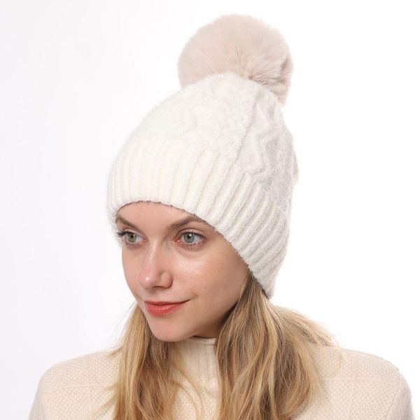 ladies autumn and winter fashion plus knit hat jacquard big hair ball warm wool cap velvet chenille soft cycling caps & masks, Black
ladies autumn and winter fashion plus knit hat jacquard big hair ball warm wool cap velvet chenille soft cycling caps & masks, Black