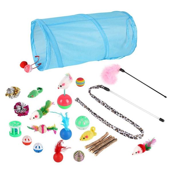 20pcs pet cat playing toys set cats exercise interactive supplies plush mice tumbler sisal ball hiding tube toy kit
20pcs pet cat playing toys set cats exercise interactive supplies plush mice tumbler sisal ball hiding tube toy kit