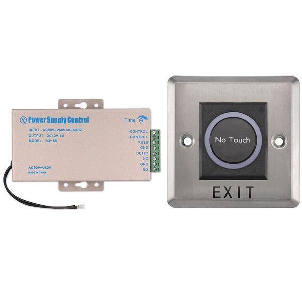 smart home control infrared sensor switch no contact contactless switches door release exit button & dc 12v 5a access power supply
smart home control infrared sensor switch no contact contactless switches door release exit button & dc 12v 5a access power supply