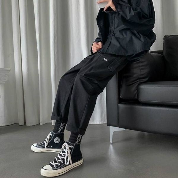 casual pants men spring drawstring ankle length multi pockets plus size 3xl ins fashion leisure mens cargo trousers korean chic, Black
casual pants men spring drawstring ankle length multi pockets plus size 3xl ins fashion leisure mens cargo trousers korean chic, Black