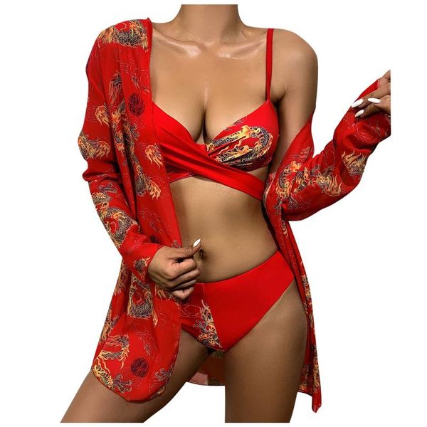 women's swimwear women dragon print split swimsuit with coat and sun protection straps maillot de bain femme une pièce lingerie set 202, White;black
women's swimwear women dragon print split swimsuit with coat and sun protection straps maillot de bain femme une pièce lingerie set 202, White;black