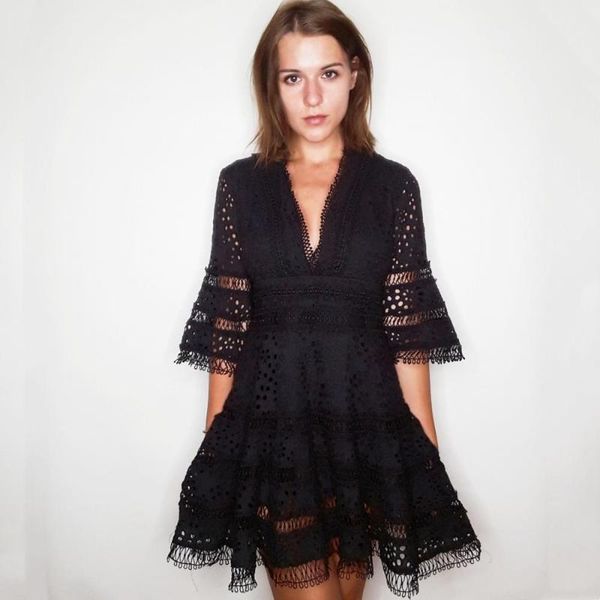 casual dresses 2021 spring summer women runway designer lace embroidery mini dress hollow out floral print party female vestido, Black;gray
casual dresses 2021 spring summer women runway designer lace embroidery mini dress hollow out floral print party female vestido, Black;gray