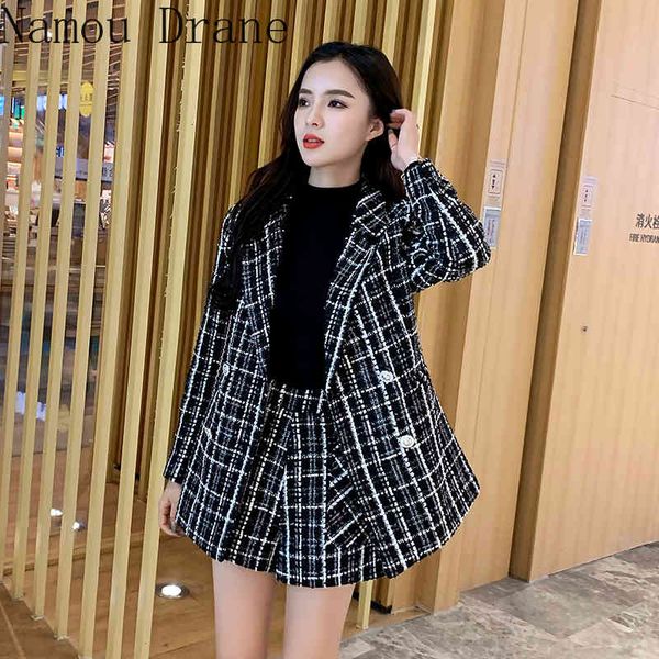 women's suits & blazers female 2021 suit tweed temperament small fragrance jacket high-waisted shorts two pieces biker 2 piece together, White;black
women's suits & blazers female 2021 suit tweed temperament small fragrance jacket high-waisted shorts two pieces biker 2 piece together, White;black
