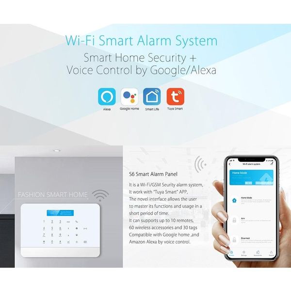 wireless gsm home anti-theft alarm security intelligent system smart wifi 3g4g tuya app control systems
wireless gsm home anti-theft alarm security intelligent system smart wifi 3g4g tuya app control systems