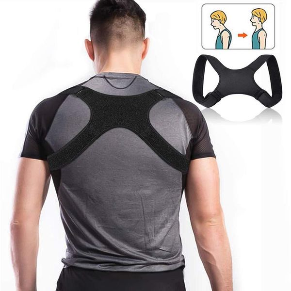 back shoulder posture corrector adjustable men women upper brace lumbar support belt corset correction, Black;blue
back shoulder posture corrector adjustable men women upper brace lumbar support belt corset correction, Black;blue