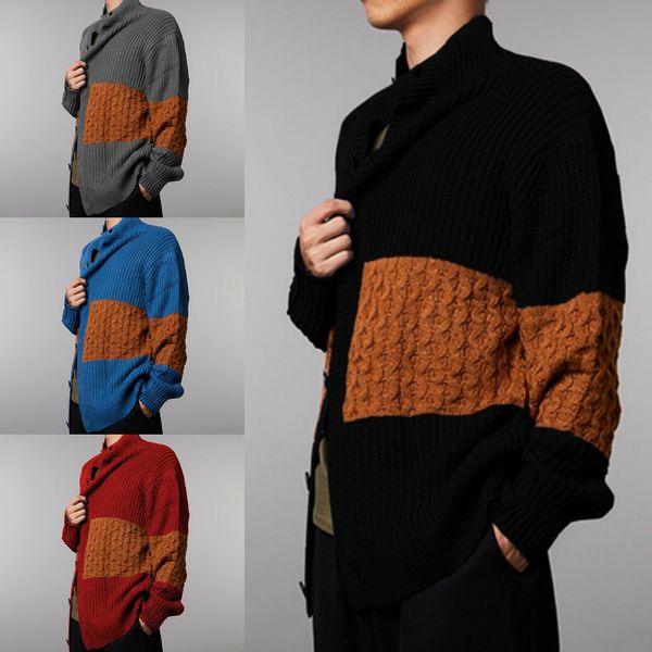 men's sweaters ebaihui cardigan long-sleeved stitching winter fashion patchwork knitted outwear coat man's sweater autumn men wool, White;black
men's sweaters ebaihui cardigan long-sleeved stitching winter fashion patchwork knitted outwear coat man's sweater autumn men wool, White;black