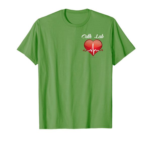 cath lab shirt, nurse heart heartbeat love cardiac care, White;black