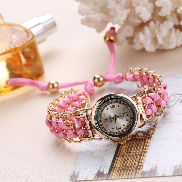wristwatches casual women rhinestone wrist watch fashion handmade braides ladies quartz clock relogio feminino, Slivery;brown
wristwatches casual women rhinestone wrist watch fashion handmade braides ladies quartz clock relogio feminino, Slivery;brown