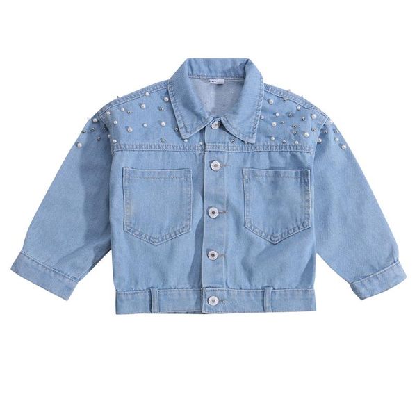 jackets children kid girls pearl denim coat streetwear fashion solid color long sleeve lapel neck button-up jacket 3-7years, Blue;gray
jackets children kid girls pearl denim coat streetwear fashion solid color long sleeve lapel neck button-up jacket 3-7years, Blue;gray