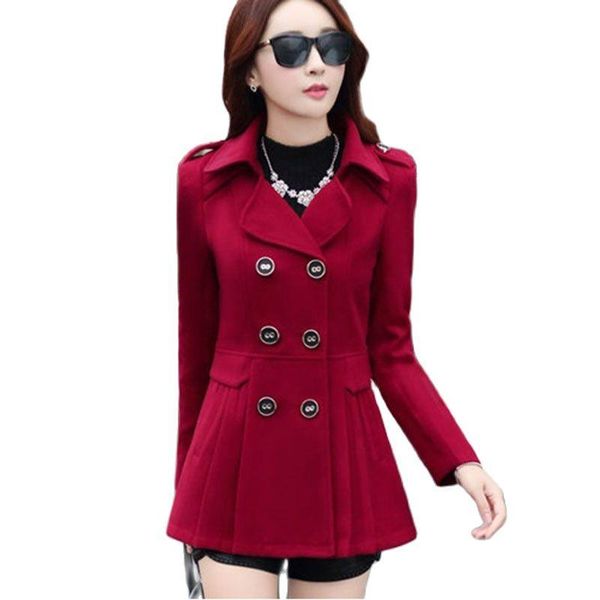 women's wool & blends 2021 autumn winter middle aged mother woolen coat suit collar short double breasted pocket slim casual ladies jac, Black
women's wool & blends 2021 autumn winter middle aged mother woolen coat suit collar short double breasted pocket slim casual ladies jac, Black