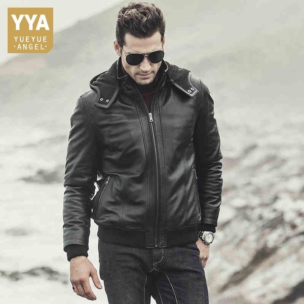 men's jackets real leather jacket men winter slim cotton thicken hooded brand black casual genuine sheepskin short coats plus size 5xl, Black;brown
men's jackets real leather jacket men winter slim cotton thicken hooded brand black casual genuine sheepskin short coats plus size 5xl, Black;brown