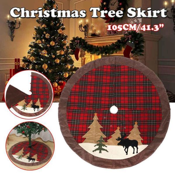 christmas decorations 105cm/41.3" tree skirt cover red plaid round floor mat carpet ornaments year home party decoration
christmas decorations 105cm/41.3" tree skirt cover red plaid round floor mat carpet ornaments year home party decoration