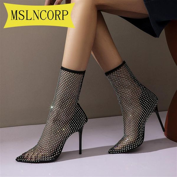 boots plus size 34-46 bling crystal mesh women runway high heels shoes thin pumps ladies party wedding sandals boot, Black
boots plus size 34-46 bling crystal mesh women runway high heels shoes thin pumps ladies party wedding sandals boot, Black