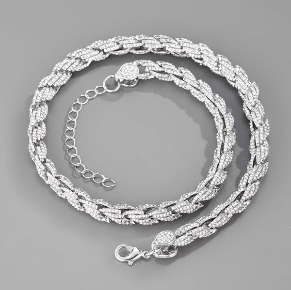 hip hop chains bling snake full diamond cuban necklace tennis link chain chokers necklaces for men women rapper jewelry, Silver
hip hop chains bling snake full diamond cuban necklace tennis link chain chokers necklaces for men women rapper jewelry, Silver
