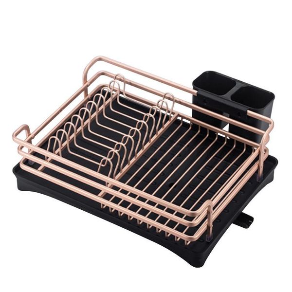 kitchen storage & organization champagne gold aluminium dish drying rack sink drain holder cutlery drainer accessories plate organizer tools
kitchen storage & organization champagne gold aluminium dish drying rack sink drain holder cutlery drainer accessories plate organizer tools