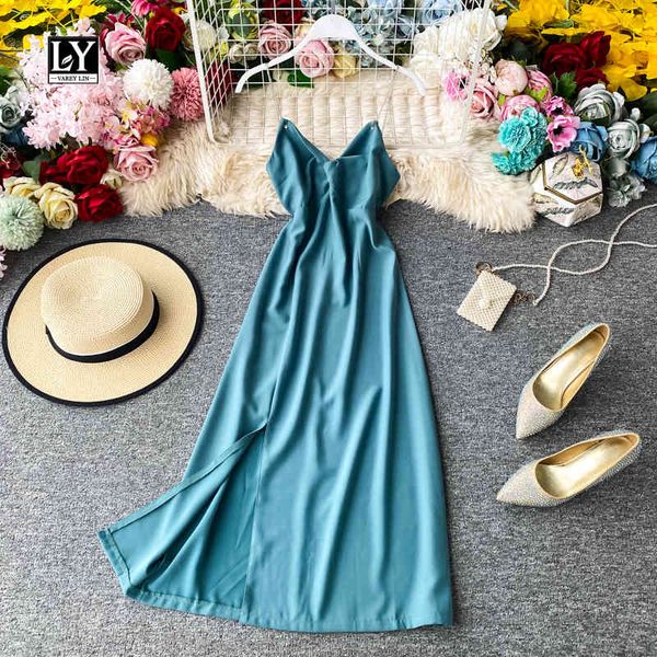 dresses new summer spaghetti strap vintage slim v neck solid a line sleeveless high waist lady dress, Black;gray
dresses new summer spaghetti strap vintage slim v neck solid a line sleeveless high waist lady dress, Black;gray