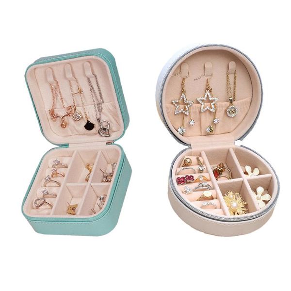 jewelry pouches, bags round/square portable zipper organizer display travel pu leather storage boxes earring necklace ring holder, Pink;blue
jewelry pouches, bags round/square portable zipper organizer display travel pu leather storage boxes earring necklace ring holder, Pink;blue