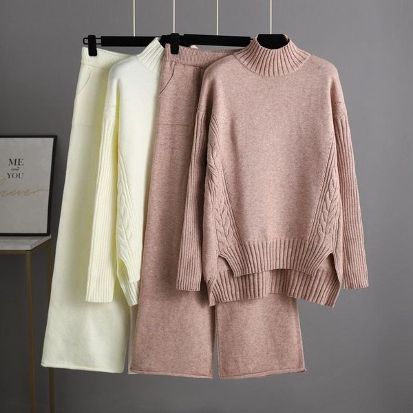 women's two piece pants wigadfhk korean chic knitted suits female wide leg long pants+casual loose irregular split sweater autumn winte, White
women's two piece pants wigadfhk korean chic knitted suits female wide leg long pants+casual loose irregular split sweater autumn winte, White