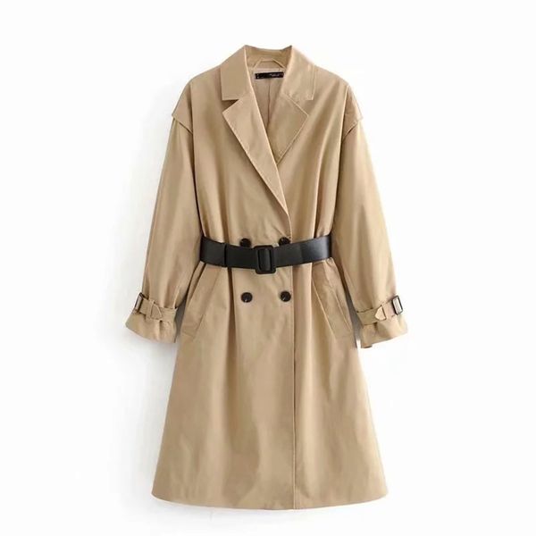 bbwm spring windbreaker sleeve turn-down collar double-breasted loose straps waist slim mid-length trench coat 210520, Tan;black
bbwm spring windbreaker sleeve turn-down collar double-breasted loose straps waist slim mid-length trench coat 210520, Tan;black