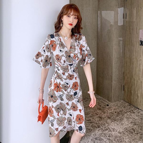 party dresses fashion summer korean vintage flare sleeve midi dress ladies elegant v-neck print bodycon split asymmetrical pencil, White;black
party dresses fashion summer korean vintage flare sleeve midi dress ladies elegant v-neck print bodycon split asymmetrical pencil, White;black