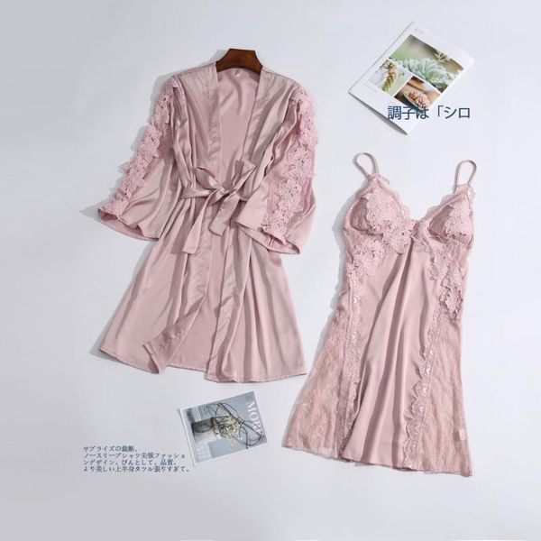 women's sleepwear lady 2pcs kimono robe intimate lingerie spring autumn women casual homewear v-neck home clothing, Black;red
women's sleepwear lady 2pcs kimono robe intimate lingerie spring autumn women casual homewear v-neck home clothing, Black;red