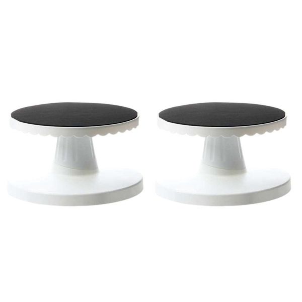 2pcs rotating icing revolving cake tilting turntable decorating stand platform baking & pastry tools
2pcs rotating icing revolving cake tilting turntable decorating stand platform baking & pastry tools