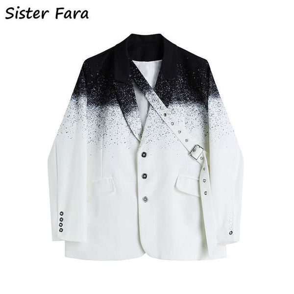 sister fara chic paint splash blazer jacket women spring single button coat autumn office lady loose casual blazers 210930, White;black
sister fara chic paint splash blazer jacket women spring single button coat autumn office lady loose casual blazers 210930, White;black