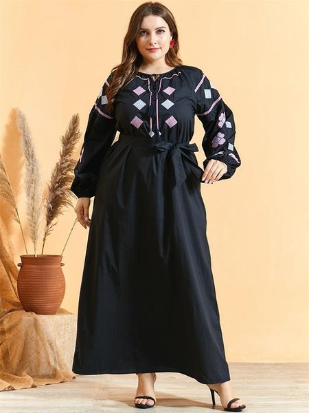 casual dresses siskakia plus size for women black ethnic geometric embroidered maxi dress comfortable long sleeve arabic muslim clothes, Black;gray
casual dresses siskakia plus size for women black ethnic geometric embroidered maxi dress comfortable long sleeve arabic muslim clothes, Black;gray