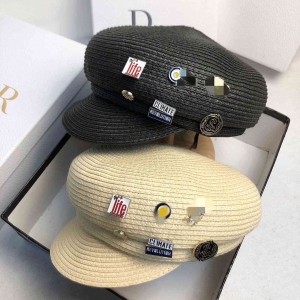 new summer straw fashionable versatile sun shading navy autumn travel octagonal cap, Black;white
new summer straw fashionable versatile sun shading navy autumn travel octagonal cap, Black;white