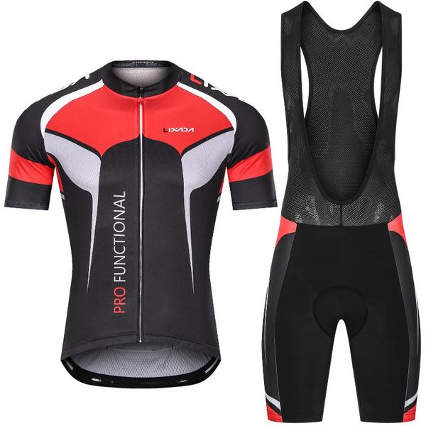 lixada men's short sleeve cycling jersey padded bib set breathable quick-drying cloth racing sets, Black;blue
lixada men's short sleeve cycling jersey padded bib set breathable quick-drying cloth racing sets, Black;blue