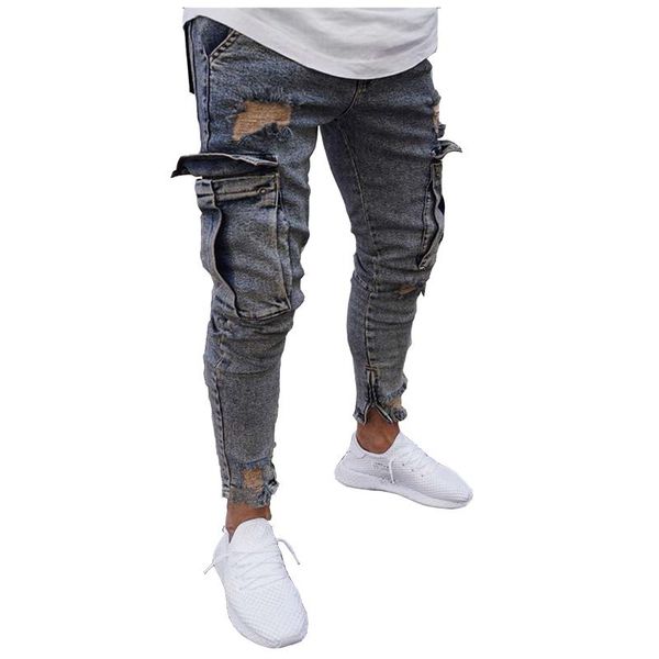 women's jeans men style pencil pants solid slim casual male long denim trousers cargo streetwear autumn spring frayed hole, Blue
women's jeans men style pencil pants solid slim casual male long denim trousers cargo streetwear autumn spring frayed hole, Blue