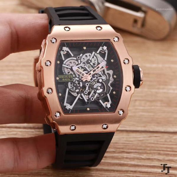 wristwatches men watch black blue red rubber sapphire automatic mechanical rose gold tourbillion calendar skeleton watches, Slivery;brown
wristwatches men watch black blue red rubber sapphire automatic mechanical rose gold tourbillion calendar skeleton watches, Slivery;brown